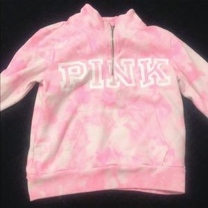 PINK tie dye quarter zip 💕